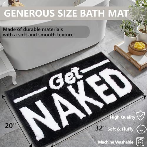 KOEXM Get Naked Bath Mat Cute Bathroom Rugs 20" x 32"