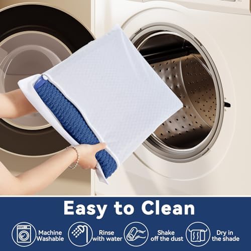 Triohero Bathroom Rugs Non Slip Washable, Super Absorbent Thin Bath Mat Small Quick Dry Low Pile Bathroom Rug, Navy Blue 16"x24"