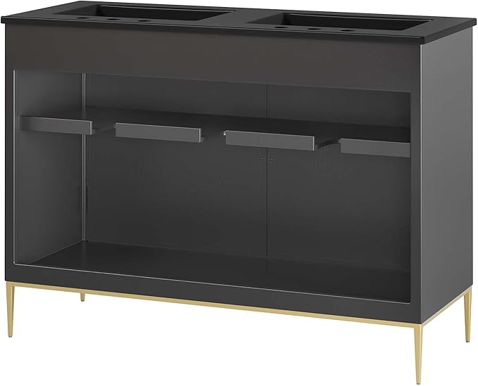 Modway Awaken Bathroom Vanity Cabinet, 48", Black Black