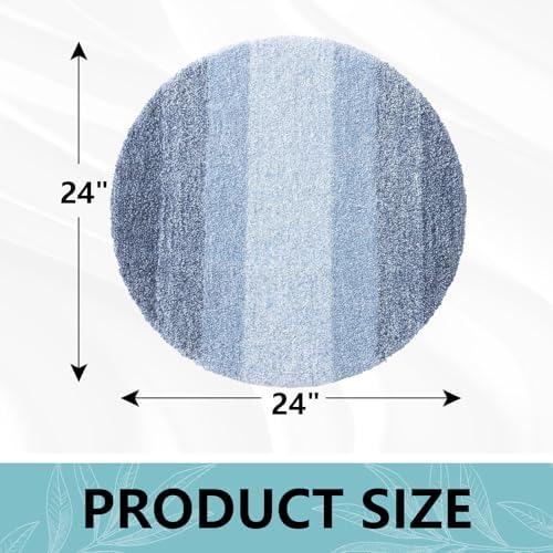 Arotive Microfiber Bathroom Rugs, Shaggy Soft and Absorbent Bath Rug, 24x24
