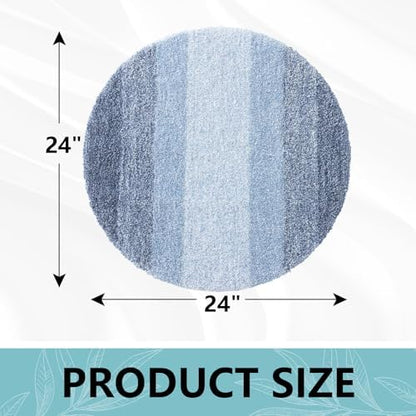 Arotive Microfiber Bathroom Rugs, Shaggy Soft and Absorbent Bath Rug, 24x24