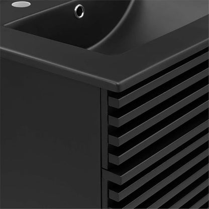 Modway Render 24" Bathroom Vanity with Sink in Black Black