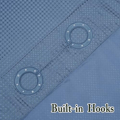 Gibelle No Hook Cloth Moonlight Blue Shower Curtain with Liner, 72x86