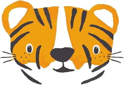 Tempaper Tiger Cubs Peel and Stick Wall Decals, Orange & Black
