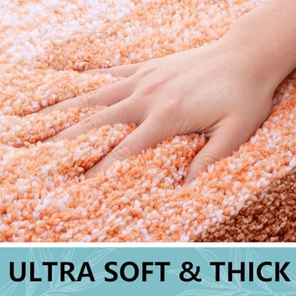 Arotive Microfiber Bathroom Rugs, Shaggy Soft Absorbent Bath Rug, 47x24