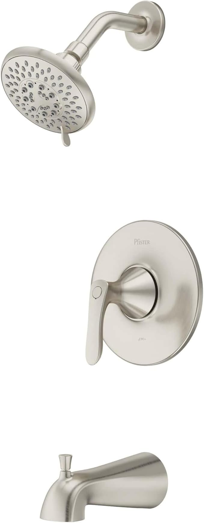Pfister Weller Tub and Shower Trim Kit (Valve Sold Separately), Single Handle, Brushed Nickel Finish, LG898WRK