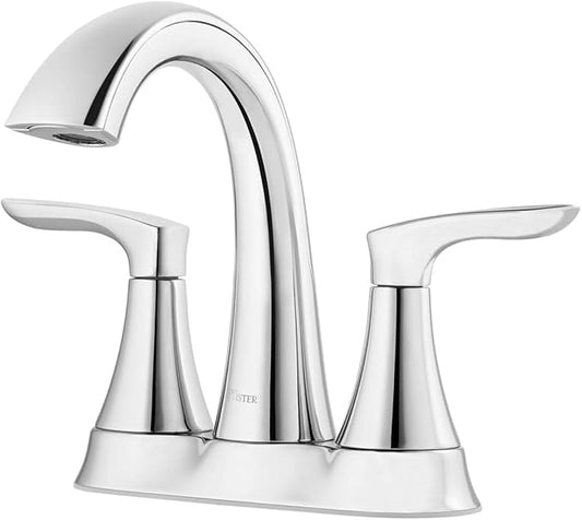 Pfister LG48WRPC Weller 2-Handle Bathroom Faucet, 4" Centerset, Polished Chrome