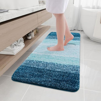 Arotive Microfiber Bathroom Rugs, Shaggy Soft Absorbent Bath Rug, 47x20