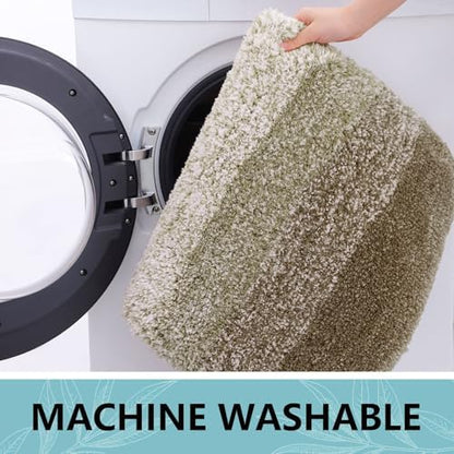 Arotive Microfiber Bathroom Rugs, Shaggy Soft Absorbent Bath Rug, 30x20