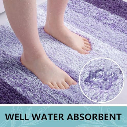 Arotive Microfiber Bathroom Rugs, Shaggy Soft Absorbent Bath Rug, 60x40