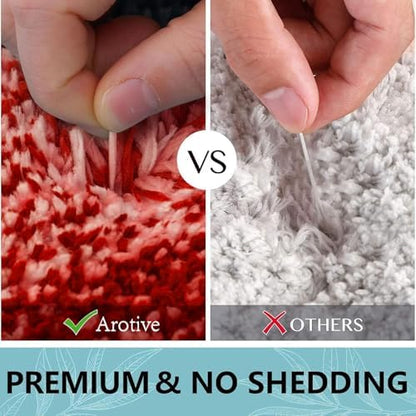 Arotive Microfiber Bathroom Rugs, Shaggy Soft Absorbent Bath Rug, 30x20