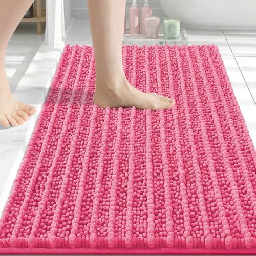 Arotive Bathroom Rugs Mat 34x21, Soft Absorbent Chenille Shaggy Bath Mat