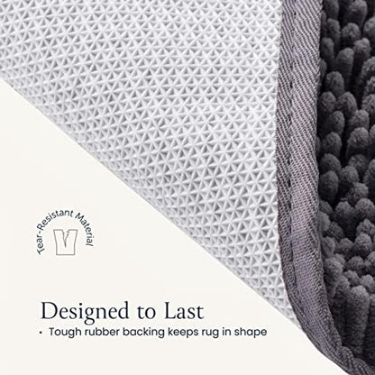 BELADOR Bathroom Rugs Sets 2 Piece- Plush Bath Mat Set Quick-Dry Soft Chenille Mat with Rubber Backing, Absorbent Rug Set, Washable Bath Rugs - Bath Mats 24x17 + 30x20