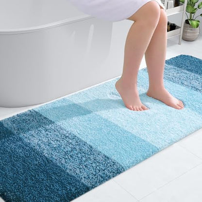 OLANLY Bathroom Runner Rug 70x24, Extra Soft Absorbent Microfiber Bath Rugs