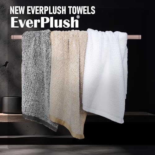 Everplush Diamond Jacquard 6 Pieces Bath Towel Set, Luxury Super Soft Oversized everplush Towels, Highly Absorbent Diamond Jacquard Quick Dry Bath Towel for Bathroom Dusk
