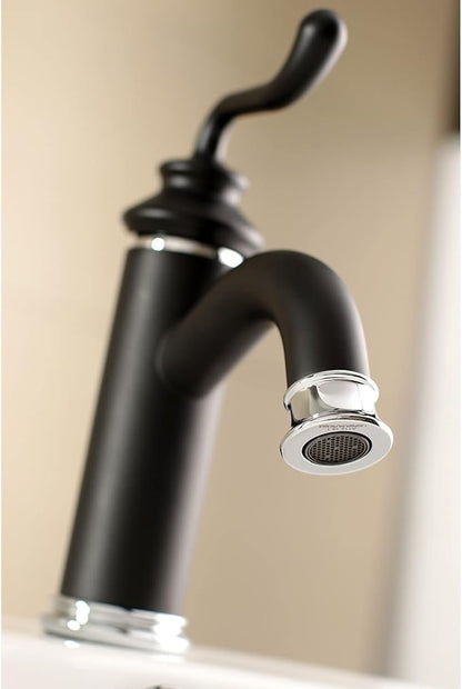 Fauceture LS541RLAB Royale Single-Handle Bathroom Faucet with Push Pop-Up, Antique Brass