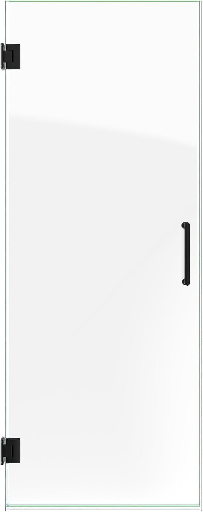 DreamLine Unidoor 27 in. W x 72 in. H Frameless Hinged Shower Door in Satin Black, SHDR-20277210F-09