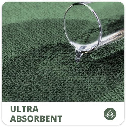 Bosap Bath Mat Set 2 Pieces,Ultra Thin Bathroom Rugs,Rubber Toilet Rugs