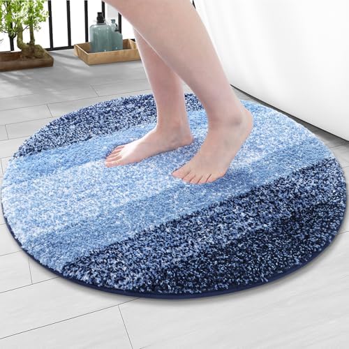 Arotive Microfiber Bathroom Rugs, Shaggy Soft and Absorbent Bath Rug, 30x30