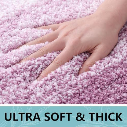Arotive Microfiber Bathroom Rugs, Shaggy Soft Absorbent Bath Rug, 44x24