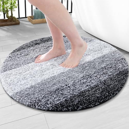 Arotive Microfiber Bathroom Rugs, Shaggy Soft and Absorbent Bath Rug, 24x24