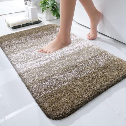 OLANLY Small Bathroom Rugs 28x18, Extra Soft Absorbent Microfiber Bath Rugs