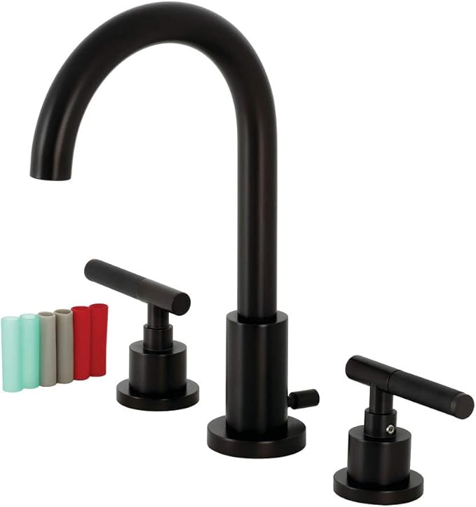 Fauceture FSC8925CKL Kaiser Widespread Bathroom Faucet with Pop-Up Drain, Oil Rubbed Bronze