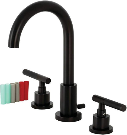 Fauceture FSC8925CKL Kaiser Widespread Bathroom Faucet with Pop-Up Drain, Oil Rubbed Bronze