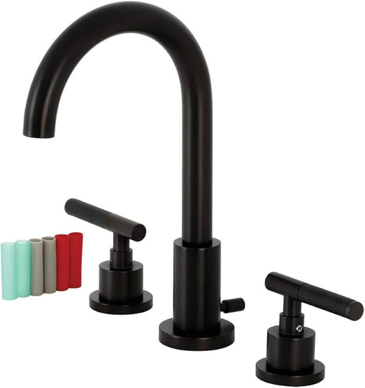 Fauceture FSC8925CKL Kaiser Widespread Bathroom Faucet with Pop-Up Drain, Oil Rubbed Bronze