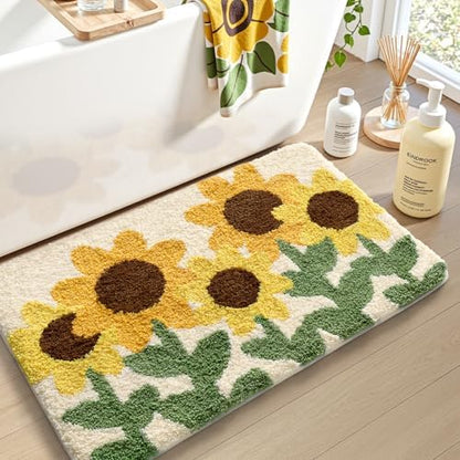 LUMI Bathroom Rug 20x32, Soft Absorbent Microfiber Bath Mat, Non Slip