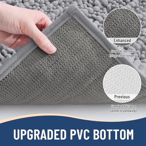 Arotive Toilet Rugs U-Shaped 20x20, Soft Absorbent Chenille Shaggy Bath Mat