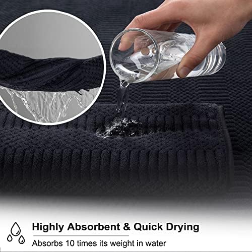 4 Pcs Black Large Bath Sheets 35"x70" Extra Large Bath Towels Oversized Jumbo Towel Set Soft Highly Absorbent Bathroom Towels Quick Dry Beach Chair Towels for Hotel and Spa
