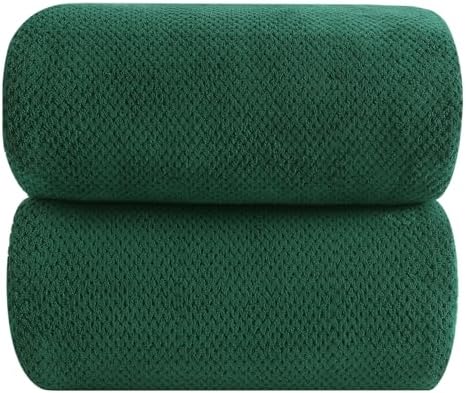 YTYC 39x78 Bath Sheets,Towels for Bathroom,Dark Green,2-Pieces
