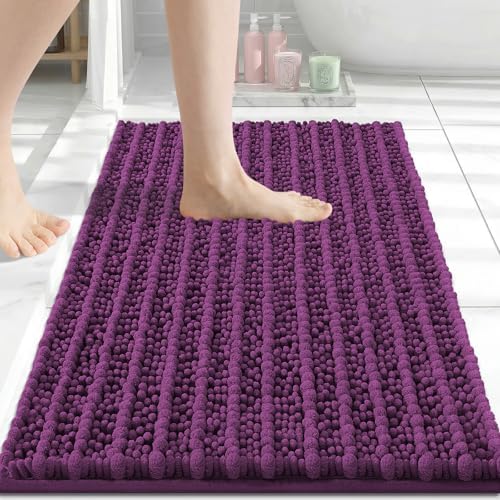 Arotive Bathroom Rugs Mat 30x17, Soft Absorbent Chenille Shaggy Bath Mat