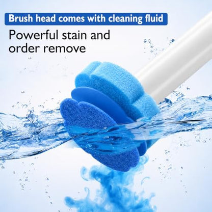Disposable Toilet Brush-Toilet Bowl Cleaner Wand with 48 Refills