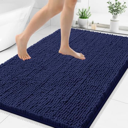 Smiry Bathroom Rugs 40X32, Luxury Chenille Extra Soft Absorbent Bath Mat