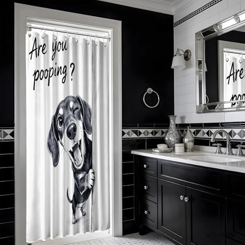 Small Stall Shower Curtain Rv Cute Dog, 36 x 72 Inchs