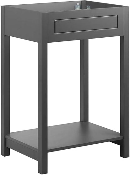 Modway Altura 24" Bathroom Vanity Cabinet (Sink Basin Not Included), 24 Inch, Gray