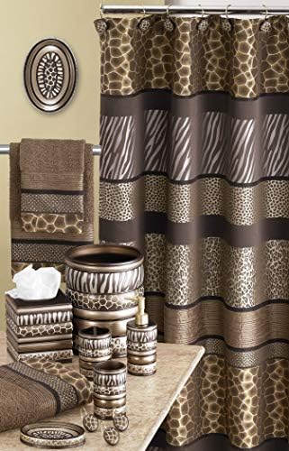 Zahari Home Safari Stripes Window Curtain Fabric Window Curtain for Bathroom Kitchen Living Room Western Décor, 36" x 54" Each, Set of 2