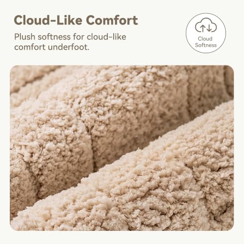 GRANNY SAYS Bathroom Rugs Non Slip, 20" x 32", Bath Rugs for Bathroom Washable, Bath Mats for Bath Floor, Microfiber Bath Mat for Tub, Absorbent Bath Rugs for Bath, Khaki