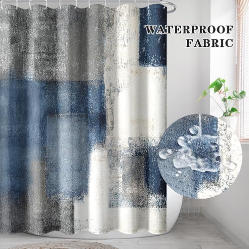 Shower Curtain Set, for Bathroom Decor 72" x 72", Abstract Modern
