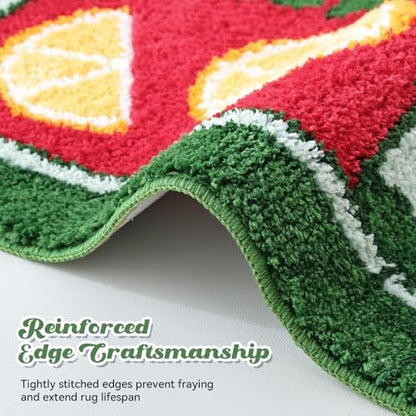 TRUEDAYS Sardine Bath Mat, Cute Bath Mat for Bathroom 20x30 Inch, Green