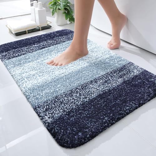 OLANLY Small Bathroom Rugs 24x16, Extra Soft Absorbent Microfiber Bath Rugs