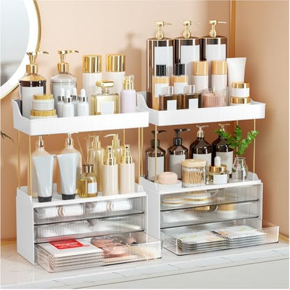 StorBin Arcylic 5-Tier Makeup & Skincare Organizer for Vanity, Bath, 2 Sets