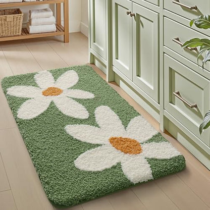 LUMI Bathroom Rug 24x36, Soft Absorbent Microfiber Bath Mat, Non Slip