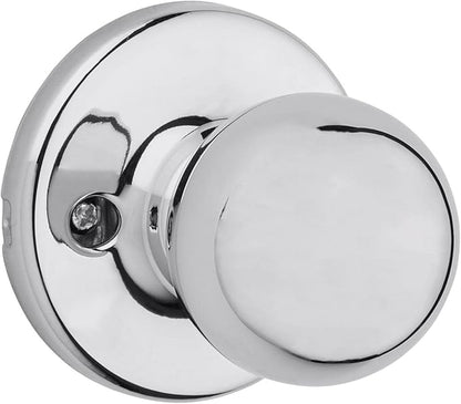Kwikset Polo Interior Passage Door Knob, Handle For Closet and Hallway Doors, Non-Locking Doorknob in Satin Nickel, with Microban Protection