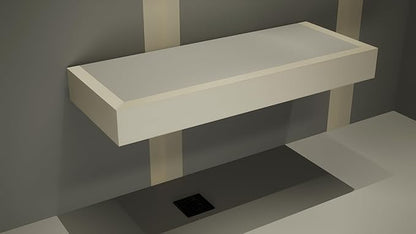 The Original Granite Bracket Floating Shower Bench Kit with Concrete Mesh Foam Board (12x72) Shower Bench,Bench Seat, DIY Shower Benches,Bathroom Décor, Space Efficiency,1 Count