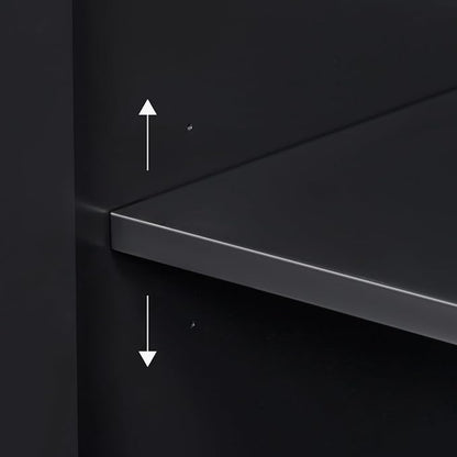 ARIEL Hepburn Bathroom Storage Cabinet - Solid Hevea Wood and Fully Assembled for Long-Lasting Durability and Sophisticated Finish, Freestanding Linen Bathroom Cabinet - 65”H x 20”W x 16”D, Black