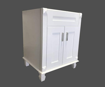New white shaker Single-sink Bathroom Vanity Base Cabinet 24" W x 21"D x 32" H