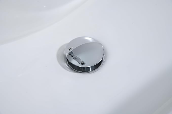 Universal Bathroom Sink Stopper, 1.1~1.5" Sink Drain Stopper, Full Size Bounce Bullet Type Pop Up Basin Drain Strainer, Chrome Anti-Clogging Sink Drain Filter with Hair Catcher (Silver)